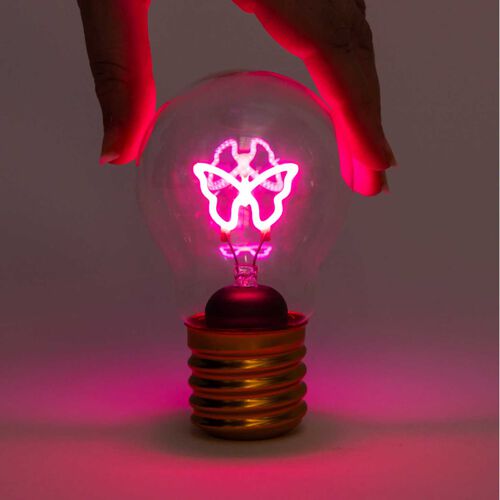 Stellar Haus Pink Butterfly Lightbulb Lamp