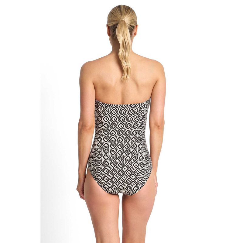 Jantzen Geneva Bar Bandeau One Piece Black image number 1
