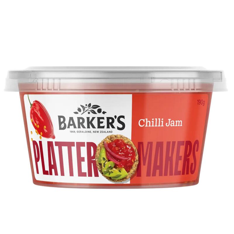 Barker's Platter Makers Chilli Jam 190g image number 0
