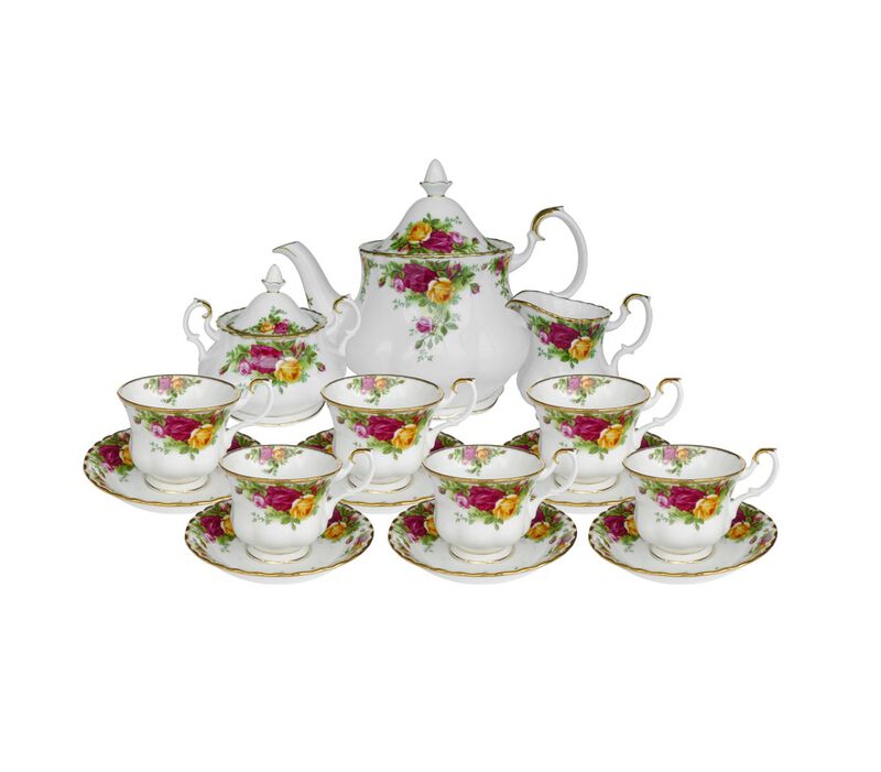 Royal Albert Old Country Roses 15 Piece Tea Set image number 0