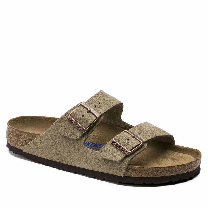 Birkenstock Arizona Soft Foot Bed Suede Regular Taupe Sandal image number 0