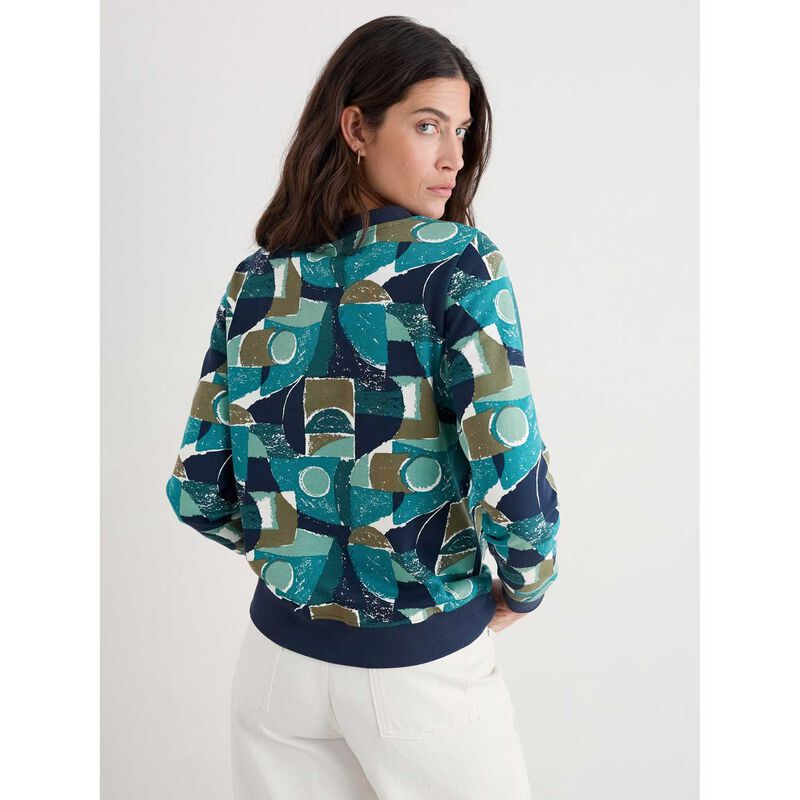 Seasalt Cornwall Bright Wave Sweatshirt Penwith Abstract Emulsion image number 1