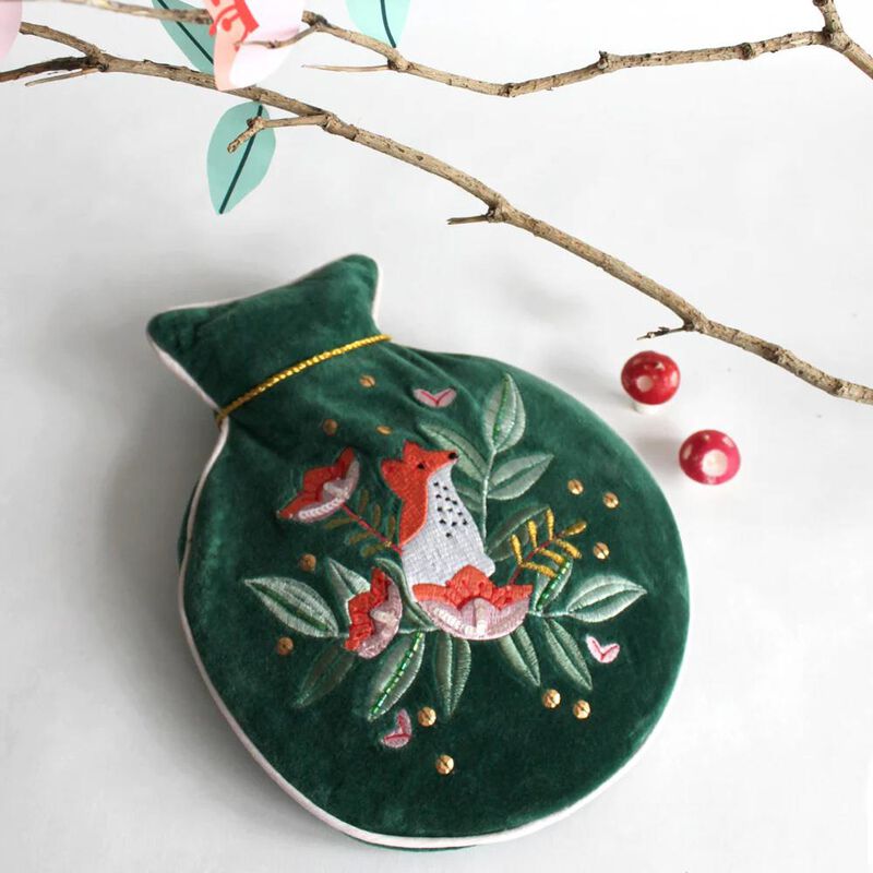 House Of Disaster Secret Garden Fox Hot Water Bottle image number 3