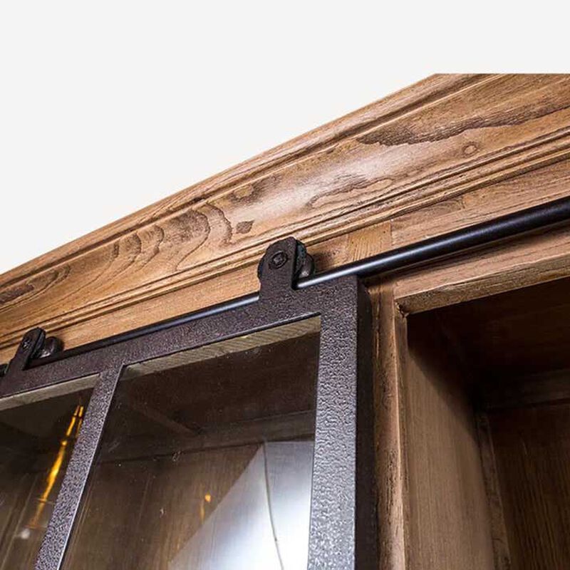 French Country Sliding Door Double Cabinet Base image number 2