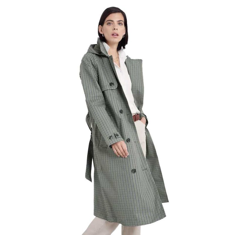 Seasalt Cornwall Penweathers Trench Coat Heath Gingham image number 0