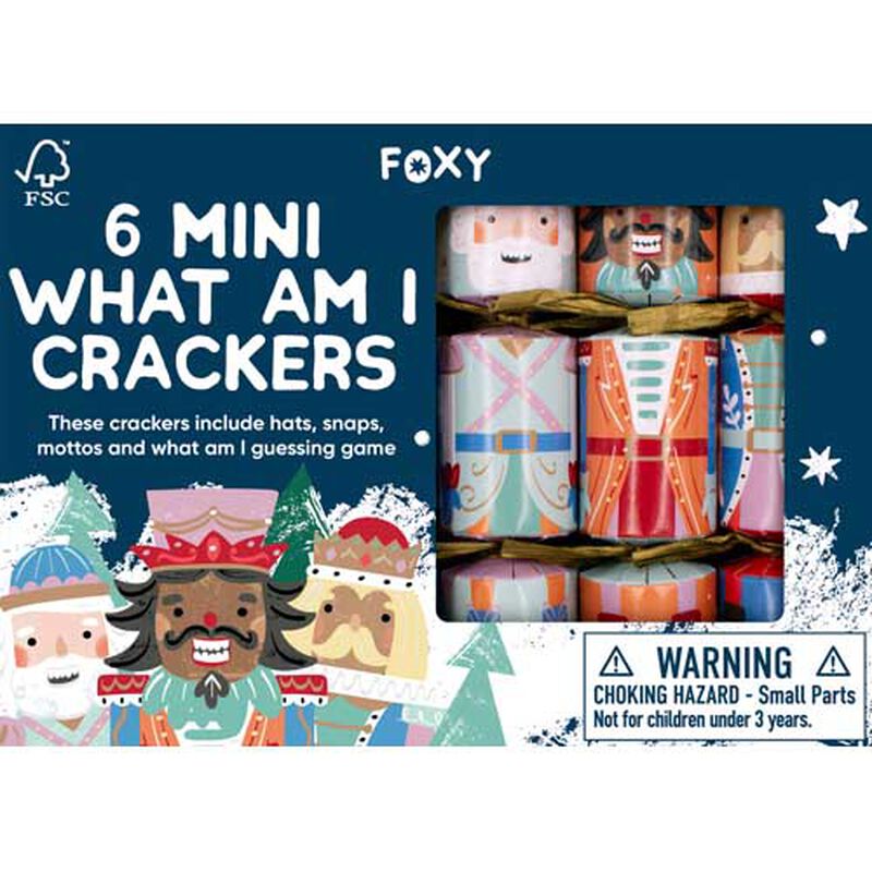 The Paperie Foxy Novelty Mini Crackers Who Am I? Set of 6 image number 0