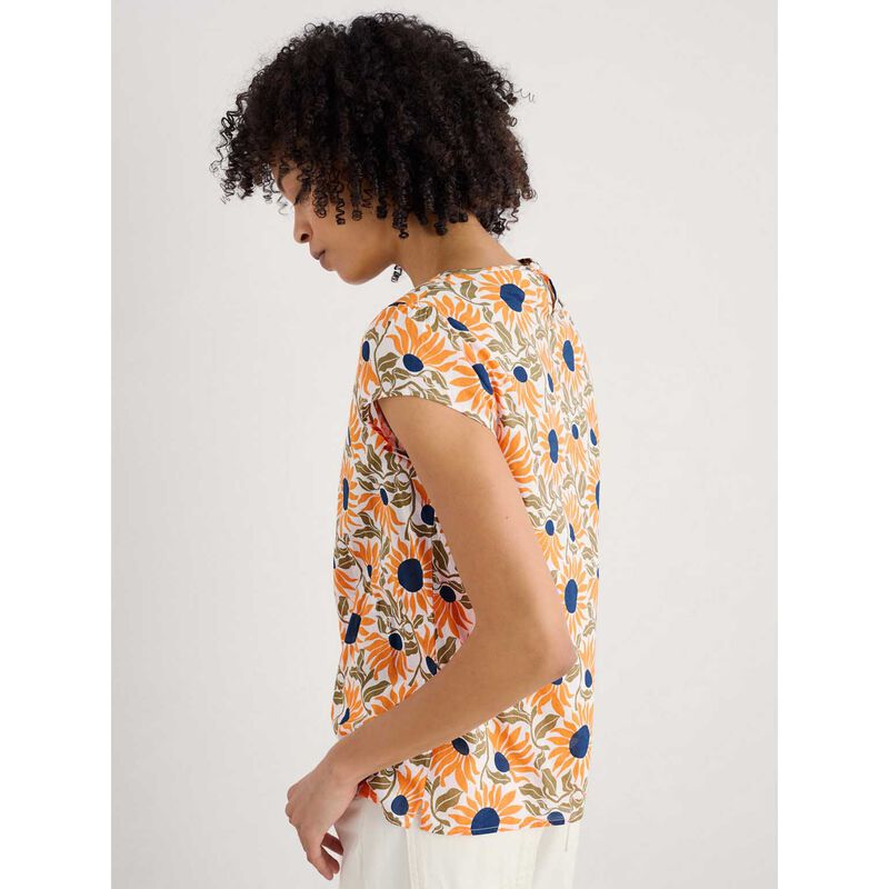 Seasalt Cornwall Garden Gate Top Ii Bold Sunflower Daylily image number 1