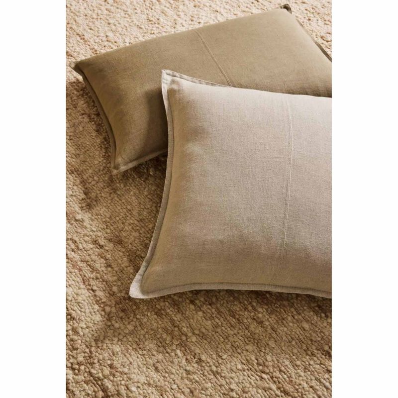 Weave Home Como Panelled European Linen Cushion With Feather Inner 50x50cm image number 1