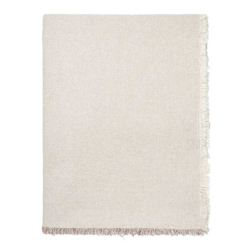 Broste Tablecloth Elouise - Taupe(Fungi Grey)/Off-White 160*200 image number 0