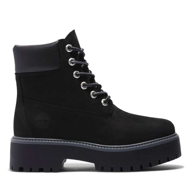 Timberland Womens Stone Street 6-Inch Waterproof Boot Black image number 0