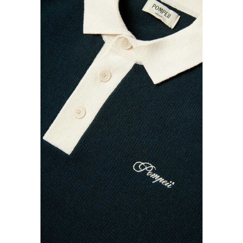 POMPEII Logo Wool Knit Polo image number 2