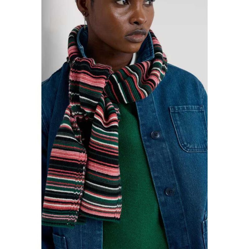 Seasalt Cornwall Fruity Scarf Ripple Marks Squash Multi image number 2
