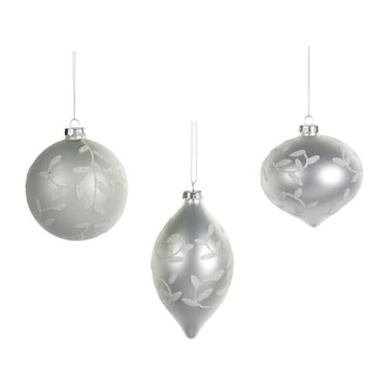 Goodwill Glass Gilt Leaf Vine Pattern Ornament Assorted 10cm image number 0