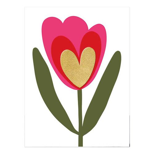 Rachel Ellen Foil Gold Heart Mini Cards 10 Pack