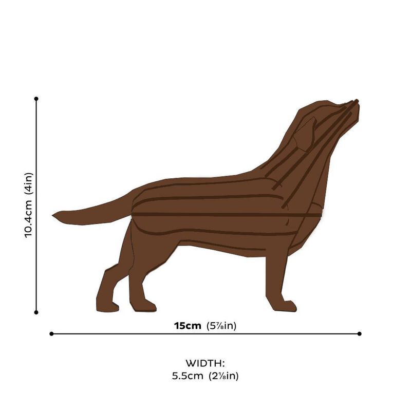 Lovi 3D Puzzle Decor Labrador 15cm Brown image number 1