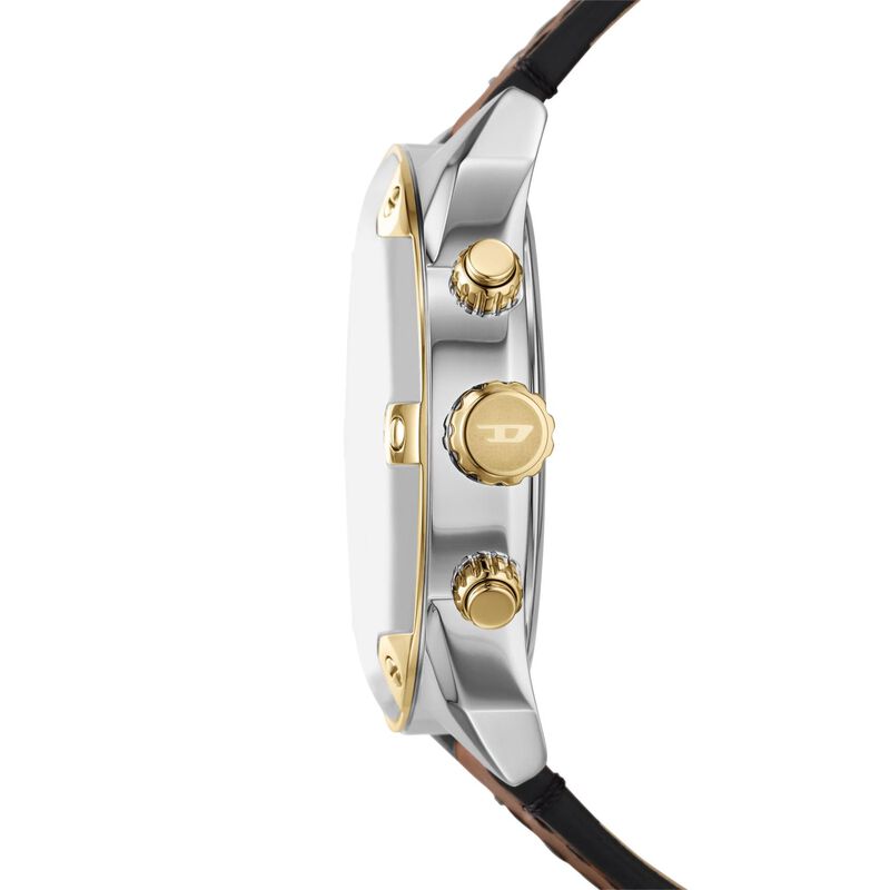 Diesel Spiked Chronograph Brown Leather Watch DZ4665 image number 2