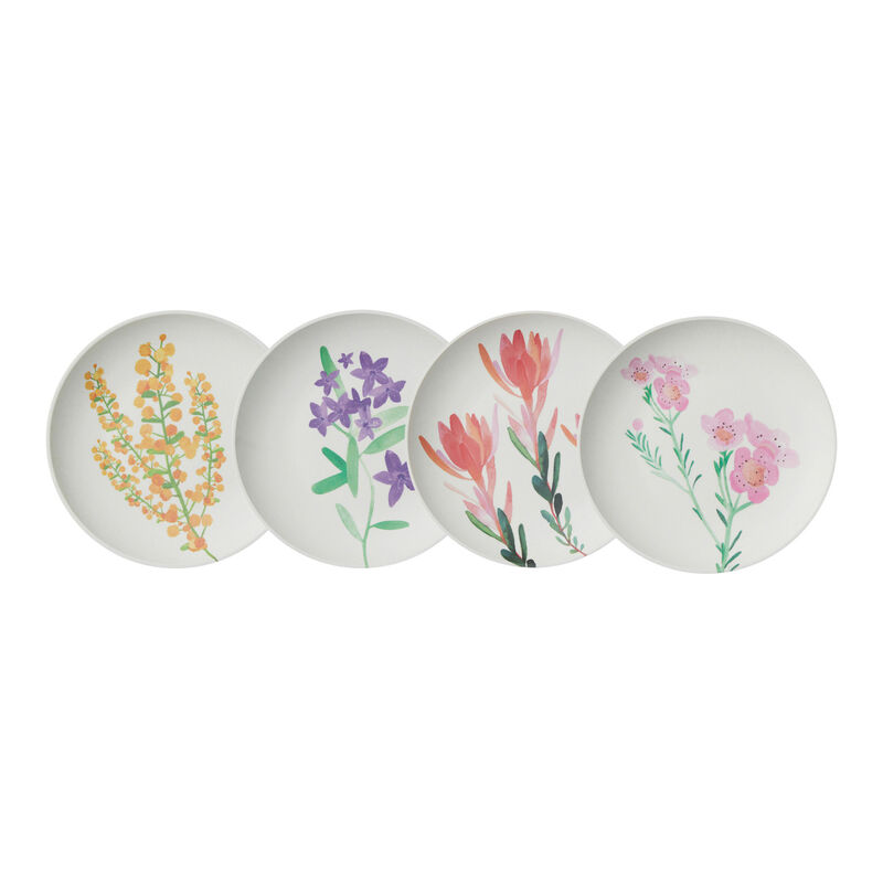 Maxwell & Williams Wildflowers Bamboo Plate 20cm Set Of 4 Assorted image number 0