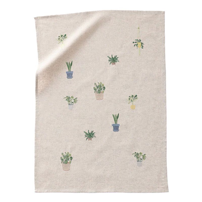 MM Linen Potted Plants Tea Towel 50x70 image number 0