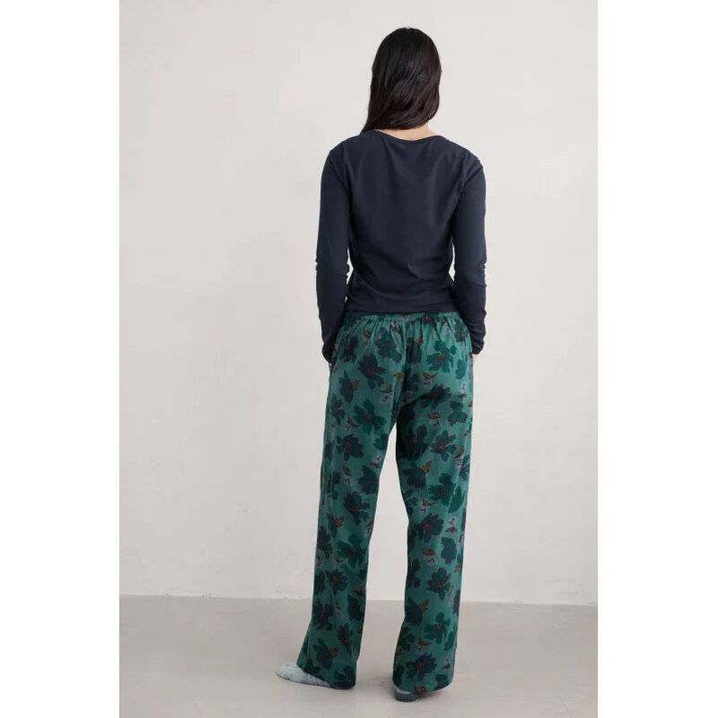 Seasalt Cornwall Evening Path Pyjamas Camellia Collage Dark Jade image number 1