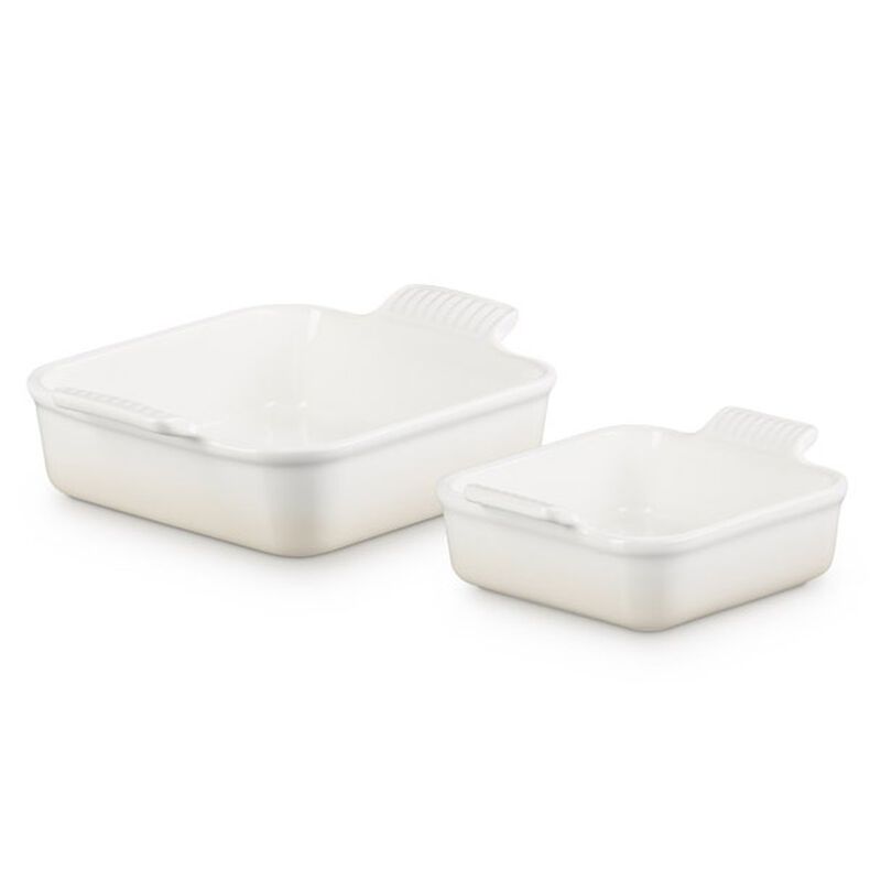 Le Creuset Heritage Square Dish Set Of 2 - Meringue image number 0