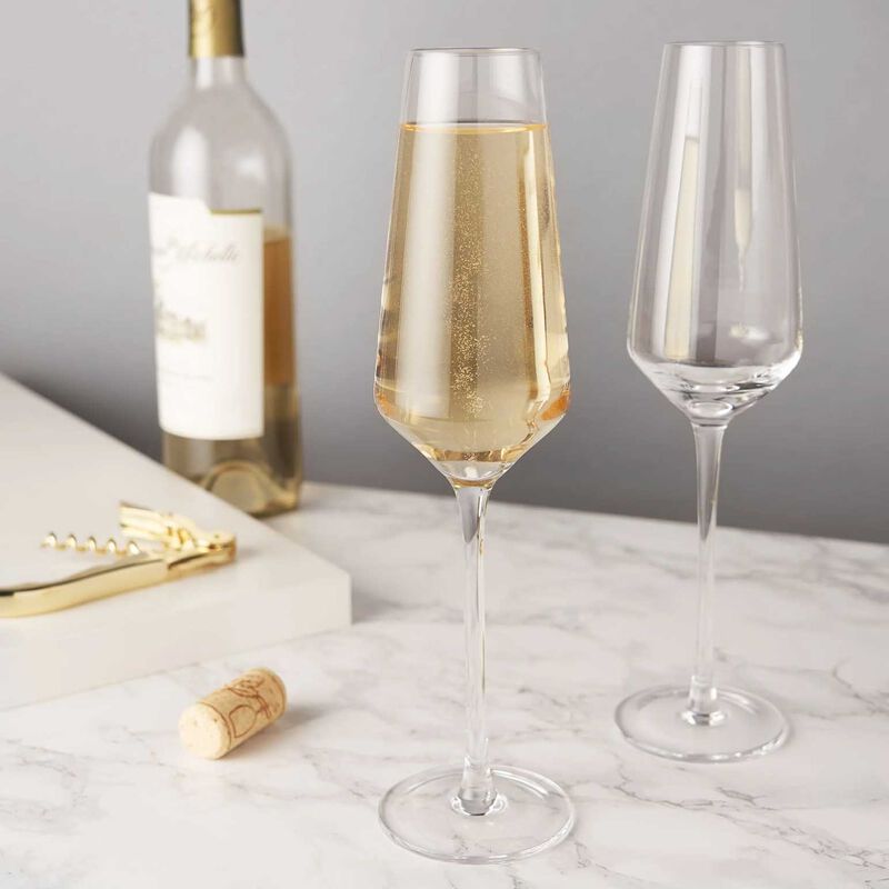 Viski Raye Crystal Champagne Flutes Set Of 2 image number 3