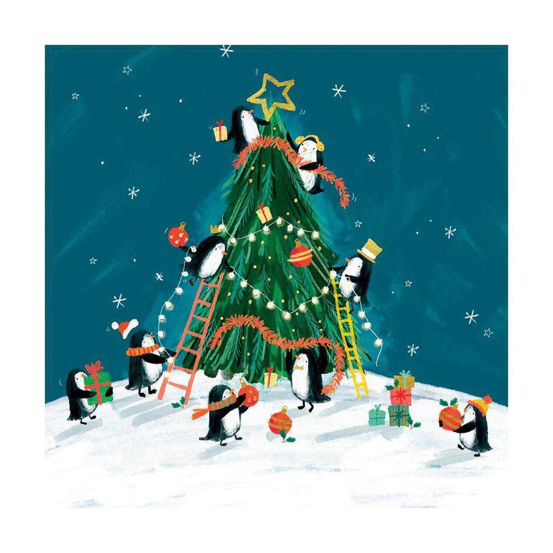 Museums & Galleries Decorating The Tree Christmas Card 8 Pack image number 0