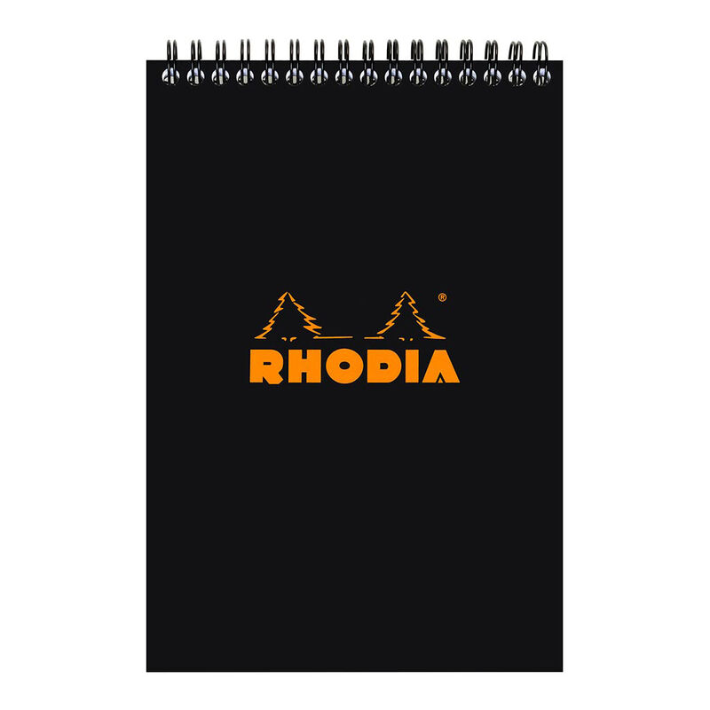 Rhodia Classic Notepad Spiral A5 lined Black image number 0