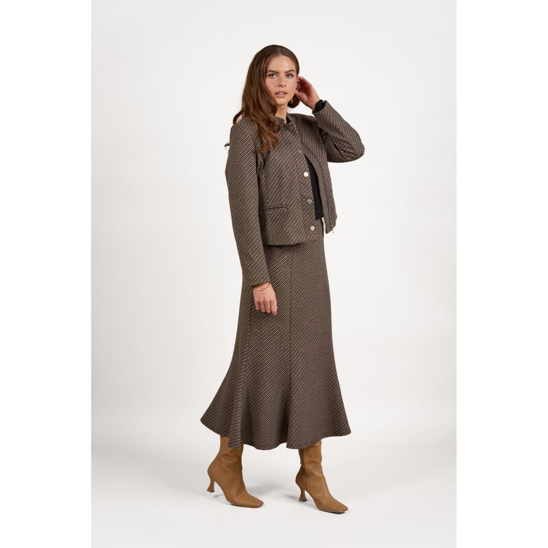 Vassalli Zip Up Military Style Lined Jacket With Button Detail image number 5