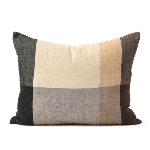 Città Morandi Handwoven Linen Cushion Cover Nori/Multi 55x45cm