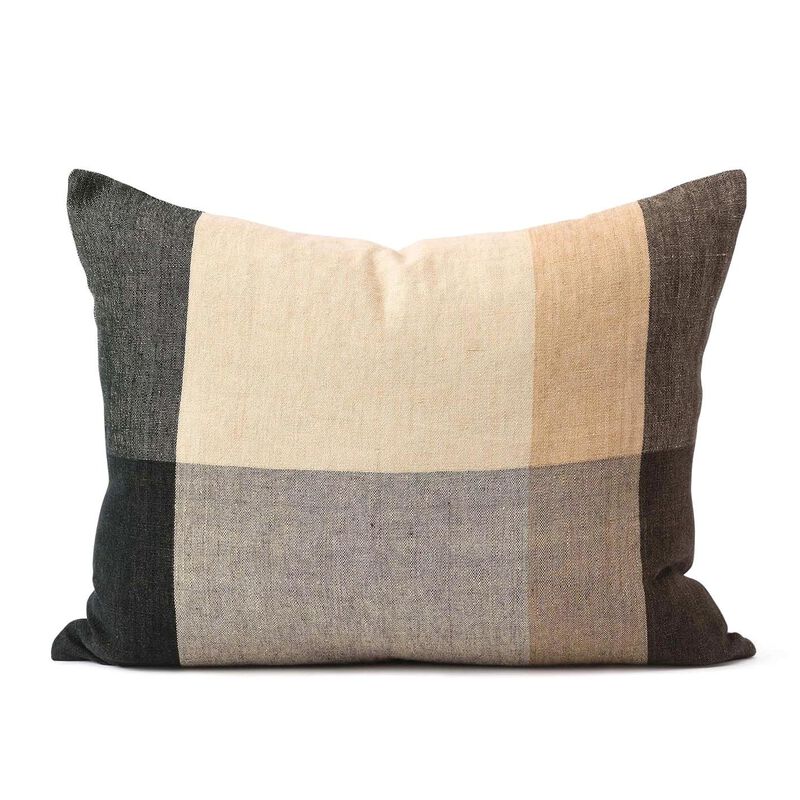 Città Morandi Handwoven Linen Cushion Cover Nori/Multi 55x45cm image number 0