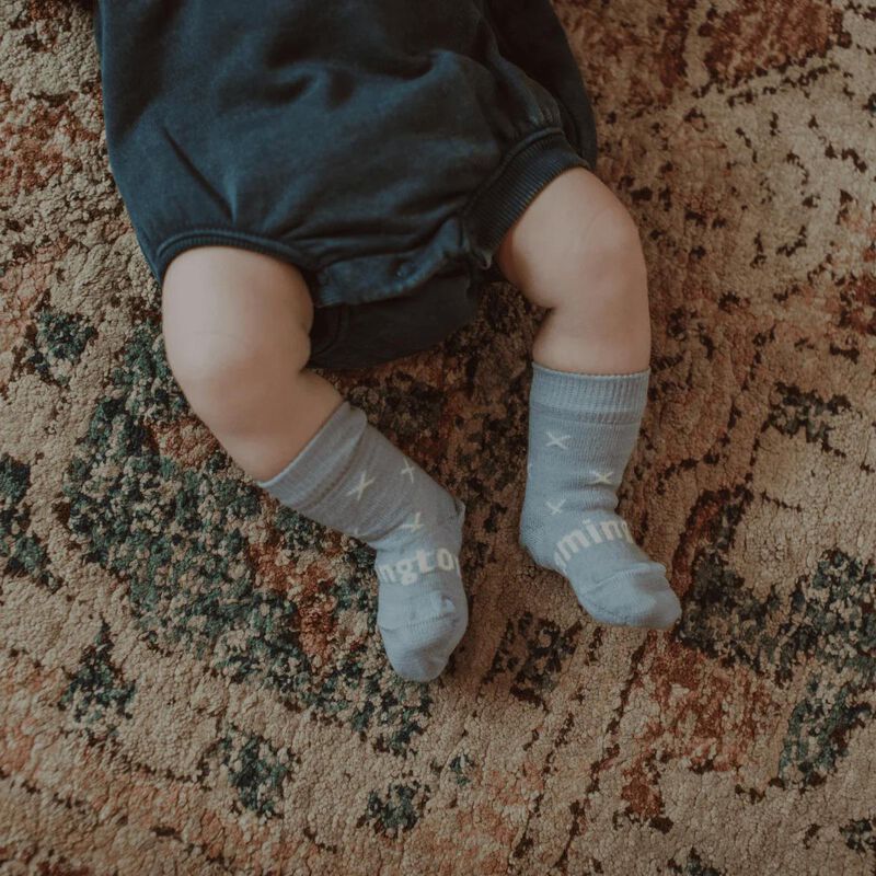Lamington Socks Merino Wool Crew Socks Beau 0-9M image number 1