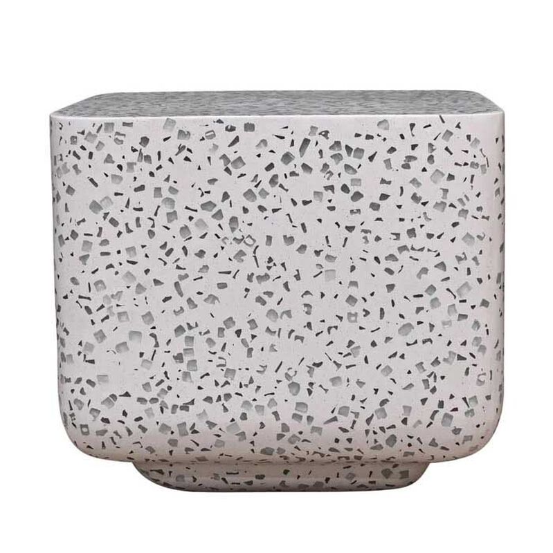Vista Bowie Square Side Table - Clear Terrazzo image number 2