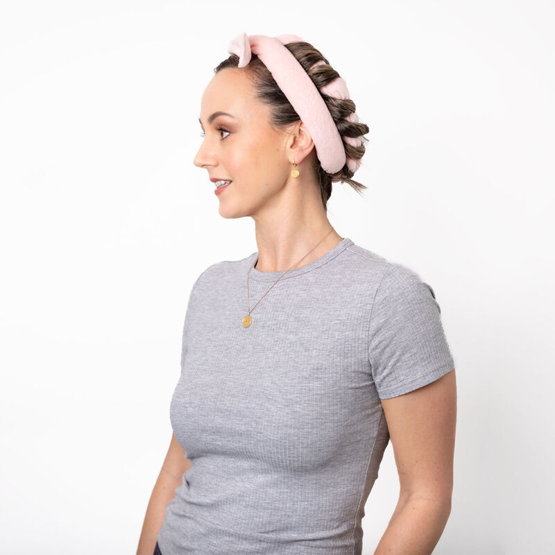 Splash Happy Heatless Curls Headband Pink image number 1