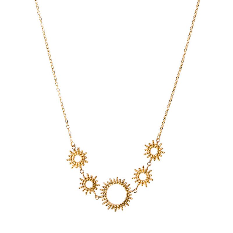 Stella + Gemma Necklace Gold Multi Sun Bursts image number 0