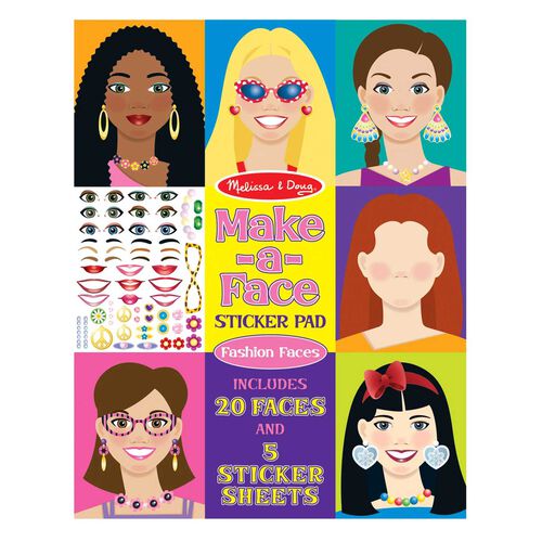 Melissa & Doug Sticker Pad - Fashion Faces