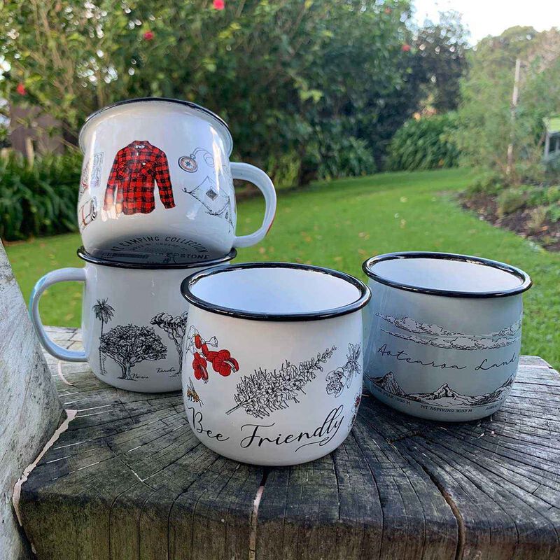 Tanya Wolfkamp NZ Mountains Enamel Mug image number 1