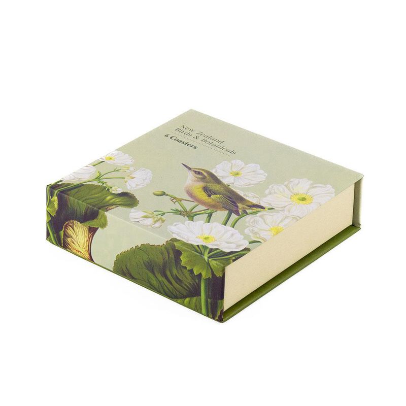 Birds & Botanicals Of NZ Set Of 6 Coasters image number 1
