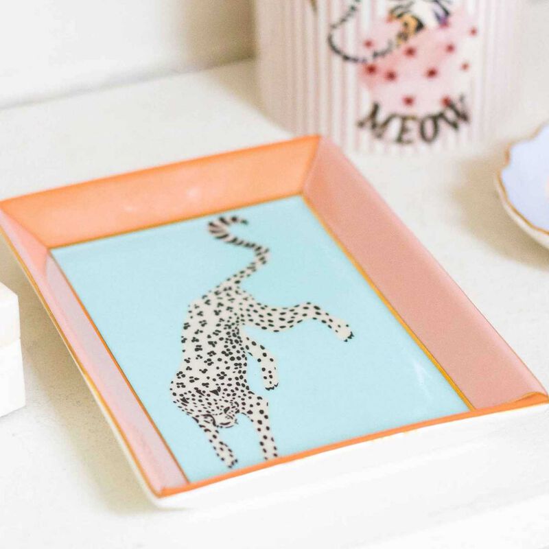 Yvonne Ellen Rectangle Trinket Dish - Cheetah image number 3