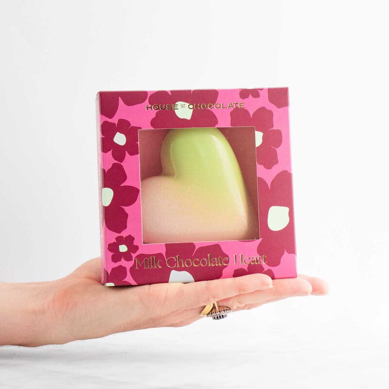 House of Chocolate Pistachio Praline & Cherry Jam Milk Chocolate Heart image number 2