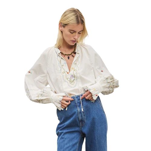 ALÉMAIS Giulia Embroidered Blouse