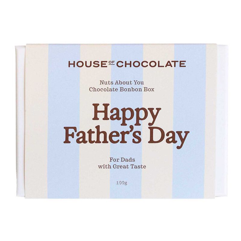 House of Chocolate Happy Father's Day Chocolate Nut Bon Bon Box 100g image number 0