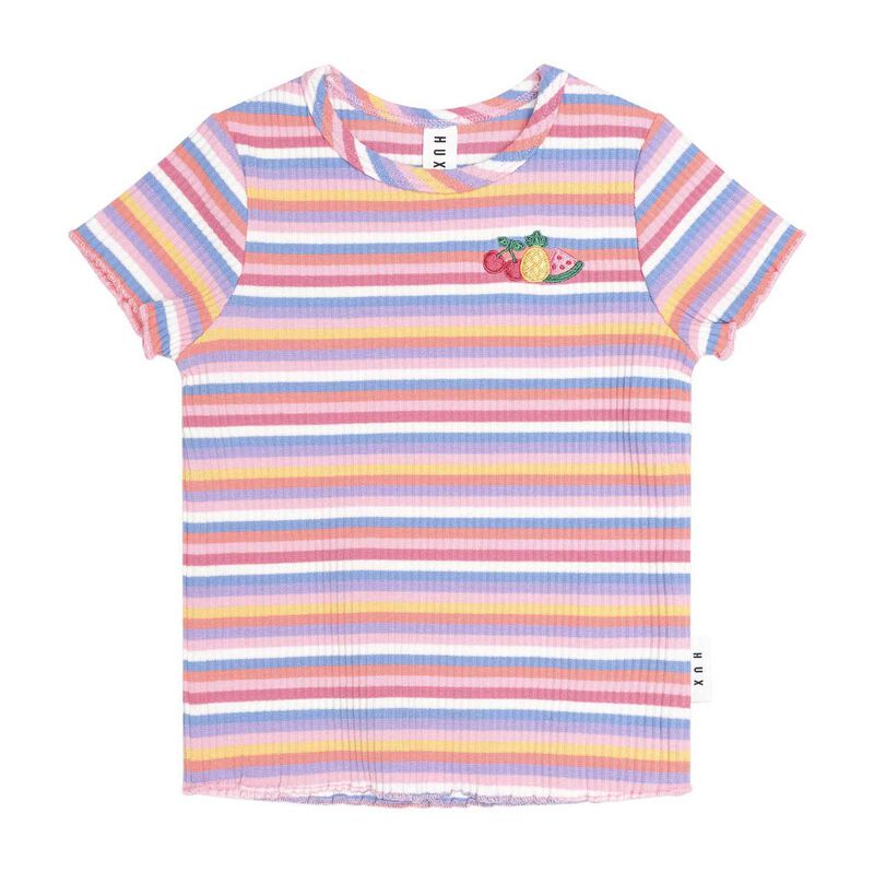 Huxbaby Tropical Fruit Stripe Rib Tee 3M-2Y image number 0