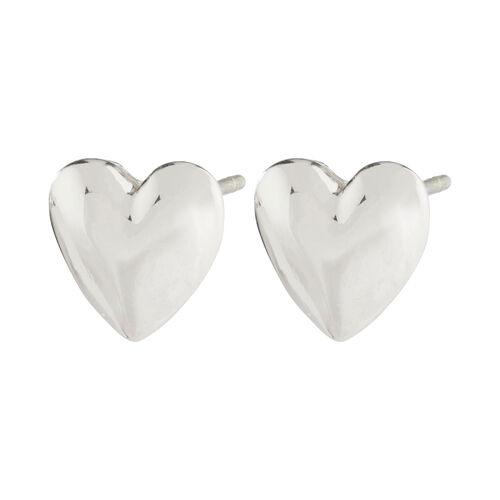 Pilgrim Sophia Recycled Heart Earrings - Silver Plated