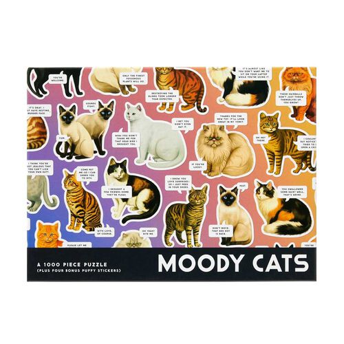 Brass Monkey Moody Cats Puzzle 1000 Piece