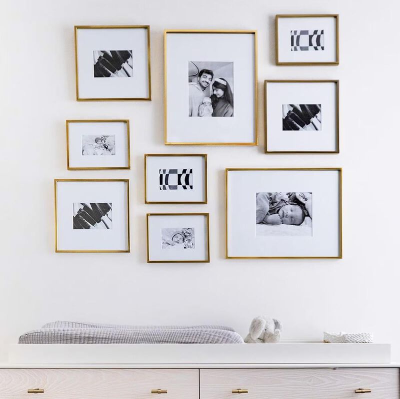 West Elm Metal Gallery Frame Polished Brass Metal 20x25cm image number 2