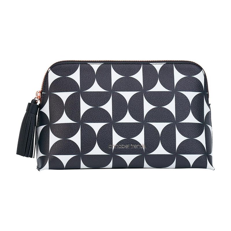 Annabel Trends Vanity Bag Medium - Black & White Geometric image number 0