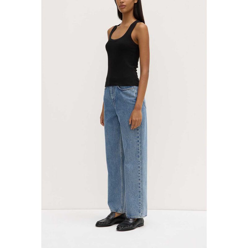 Assembly Label Robyn Scoop Neck Rib Tank Black image number 3