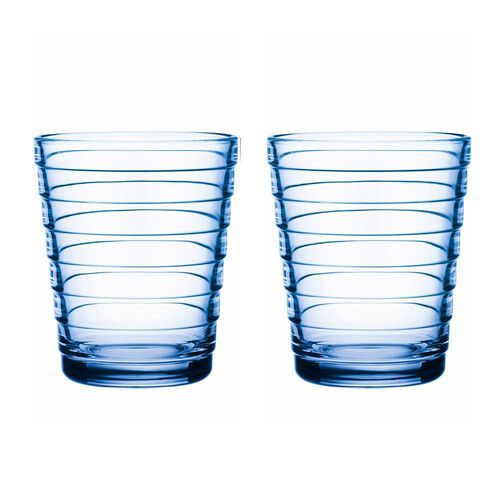 iittala Aino Aalto Tumbler 220ml Aqua Pair