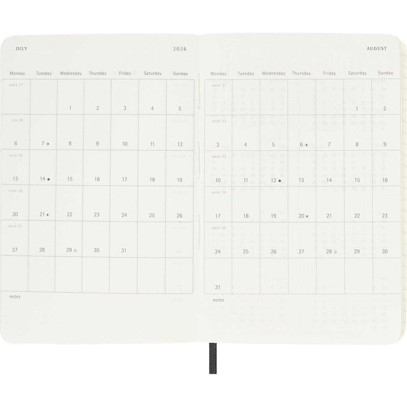 Moleskine Diary 12 Month Daily SC Pocket Black 2026 image number 2