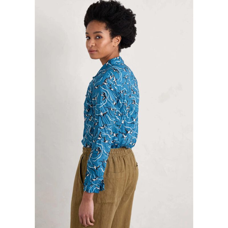 Seasalt Cornwall Larissa Shirt River Birds Sailboats image number 1